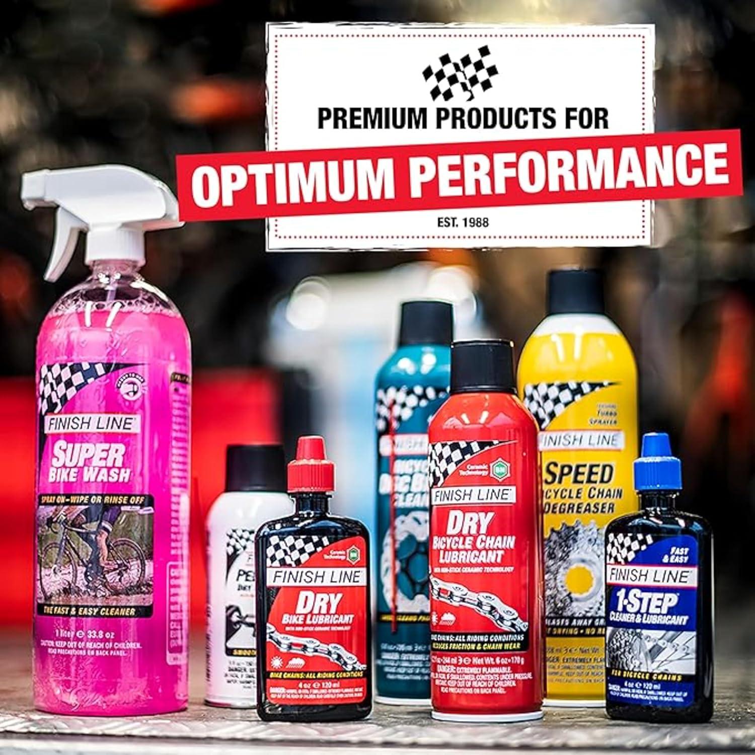 image:imageFinish Line Dry Bike Chain Lube Ceramic DryFilm Lubricant Dirt amp Dust Resistant4 Ounce Squeeze Bottle