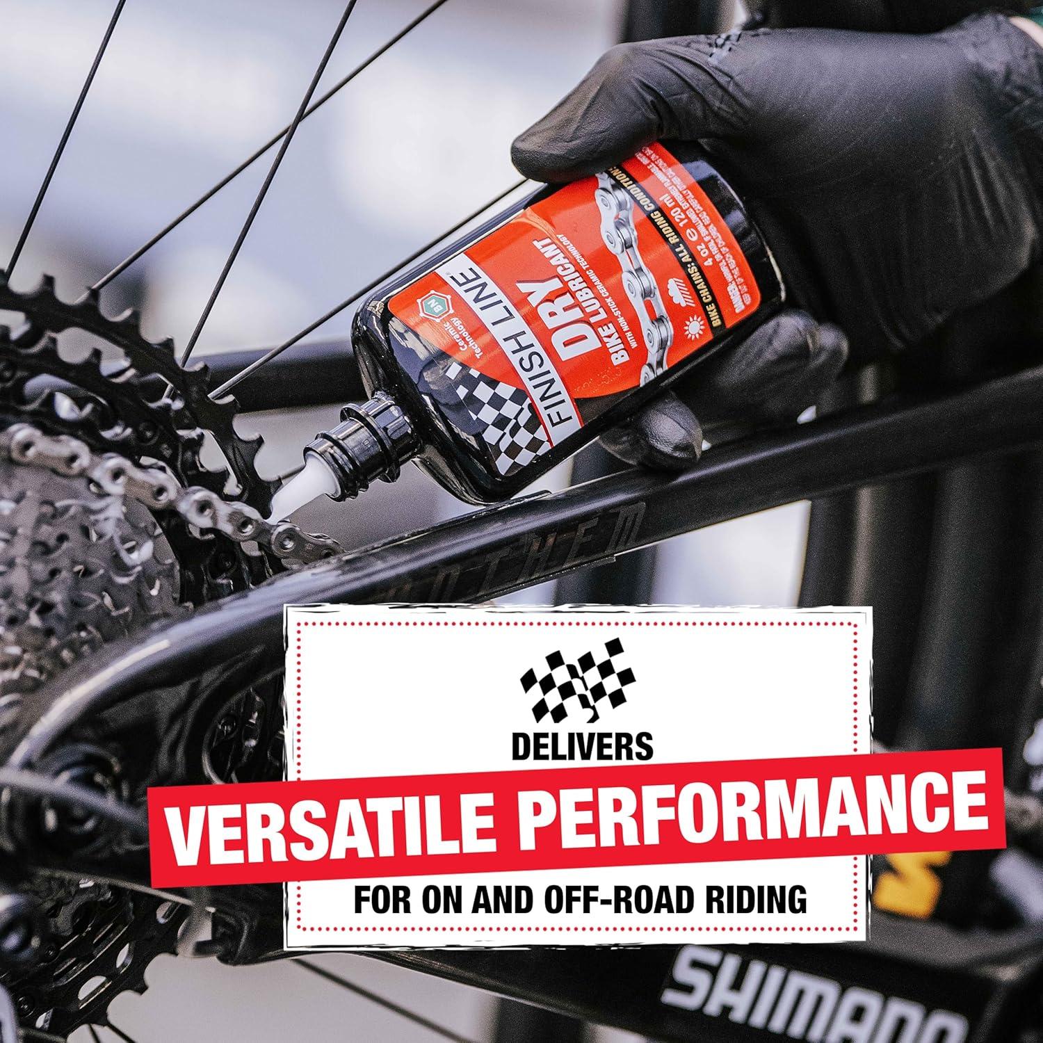 image:imageFinish Line Dry Bike Chain Lube Ceramic DryFilm Lubricant Dirt amp Dust Resistant4 Ounce Value Pack