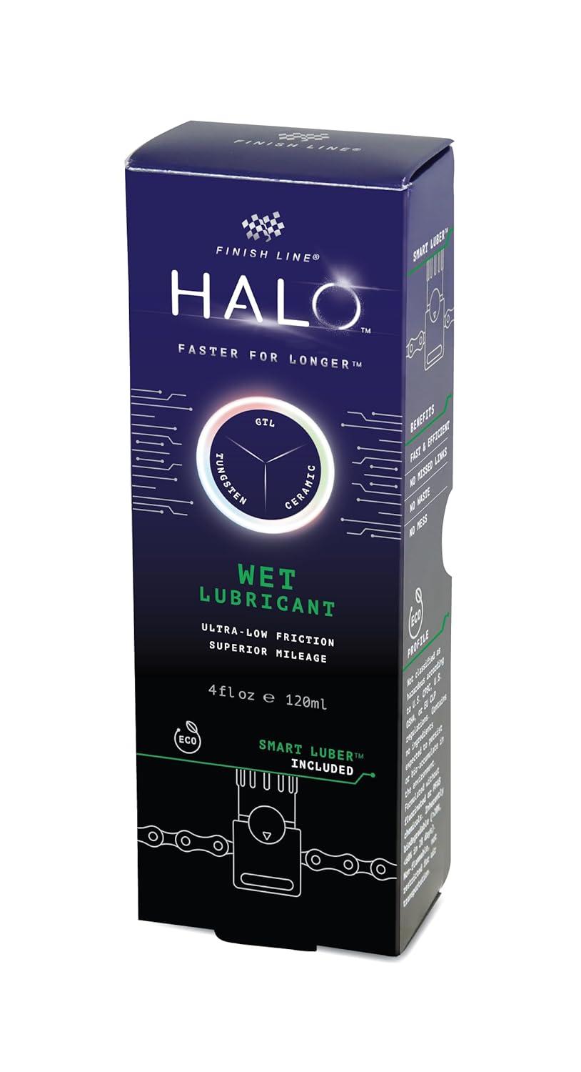 image:imageHalo Wet Bike Chain Lubricant Premium Bicycle Care for Extended Drivetrain Performance Efficiency Bottle with Smart Luber 4 fl oz 120 ml
