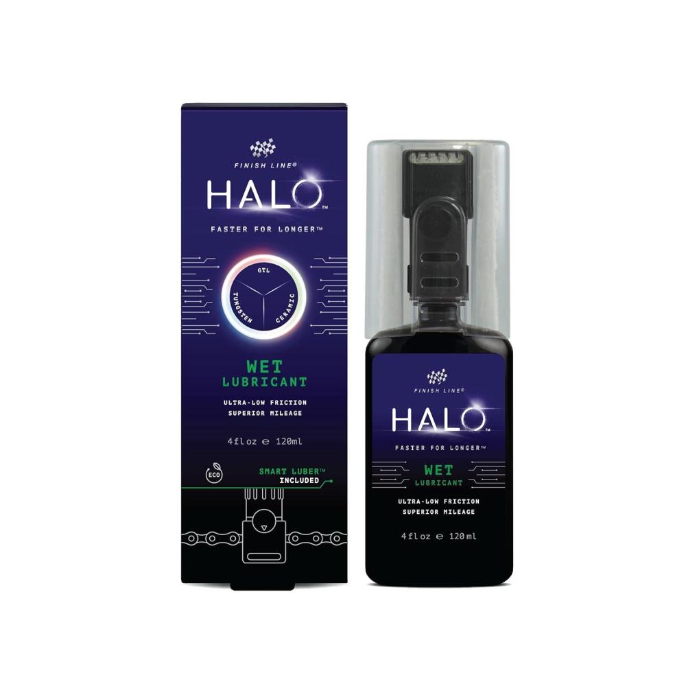 image:imageHalo Wet Bike Chain Lubricant Premium Bicycle Care for Extended Drivetrain Performance Efficiency Bottle with Smart Luber 4 fl oz 120 ml