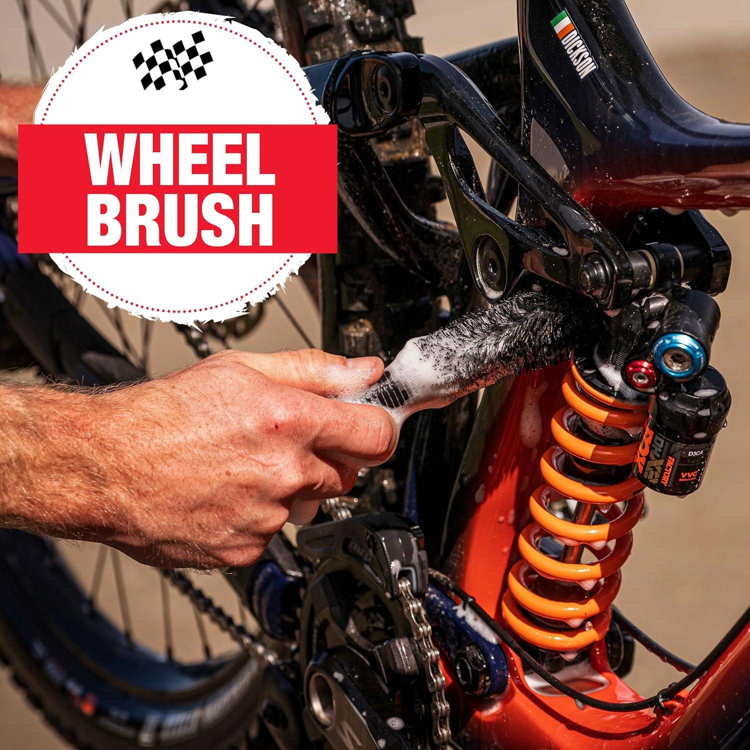 image:imageFinish Line EasyPro 5 Piece Mechanics Bicycle Cleaning Brush Set ProfessionalGrade Kit with Chain Keeper Durable MultiSurface Brushes