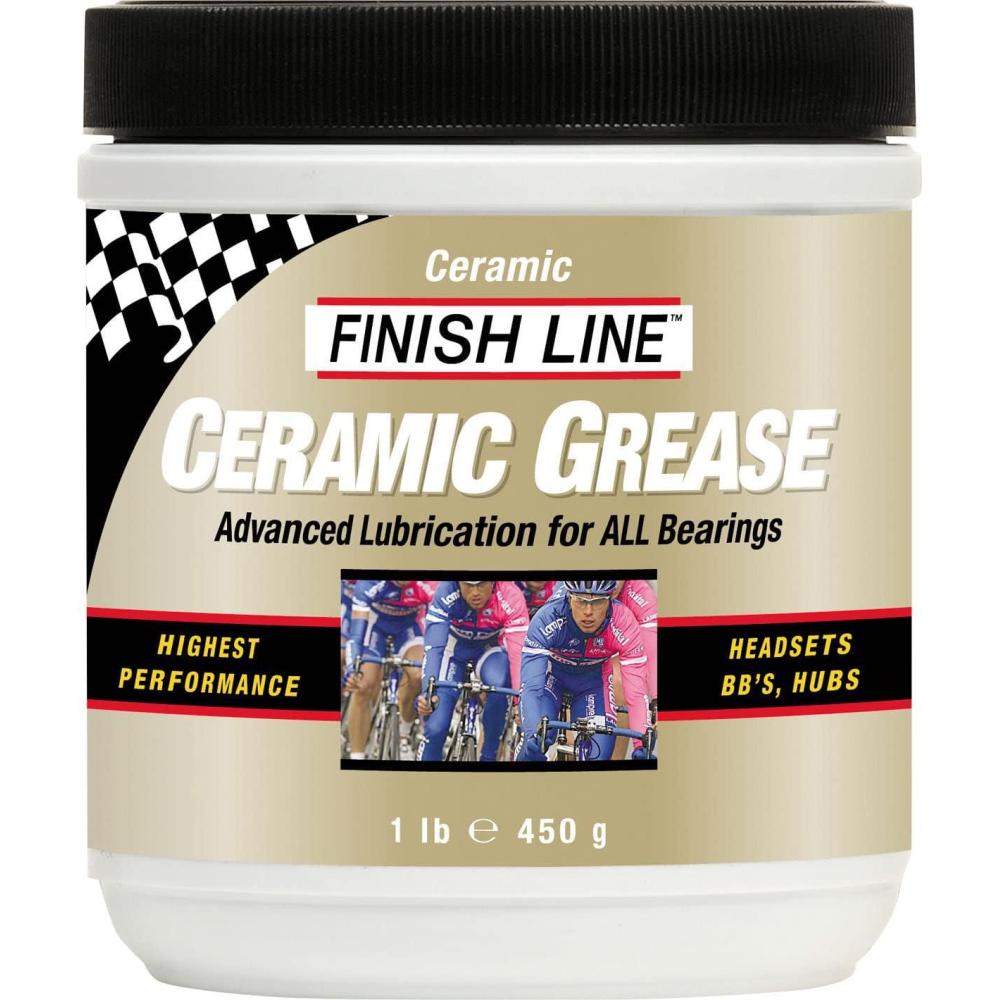 image:imageFinish Line Ceramic Grease for Bicycles Advanced Ceramic Bearing Lubricant for Bottom Brackets Hubs and Headsets Reduces Friction and Heat Waterproof Rust Protection1lb Tub