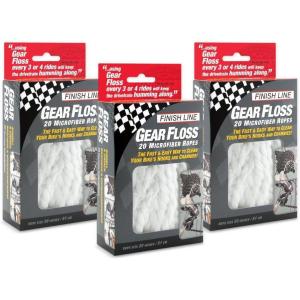 image:imageFinish Line Gear Floss Microfiber Cleaning Rope  Bicycle Detailing Tool for Cassettes Chain Rings Derailleur Pulleys Hubs Spindles Brakes and Bottom Brackets Washable and TearResistant20 Count Pack of 3