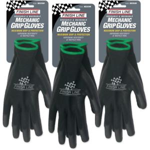 image:imageFinish Line Mechanic Grip GlovesSmallMedium 3 Pack